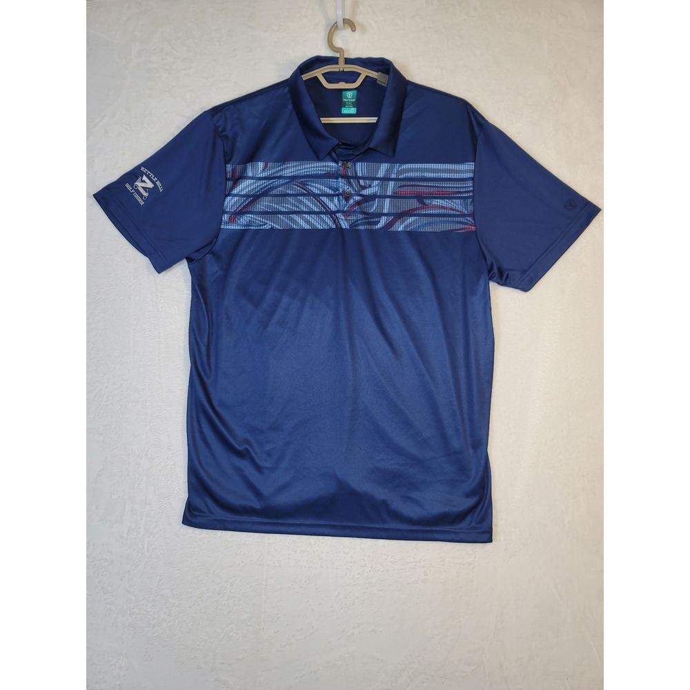 Pro Tour Airplay Kettle Hills Golf Course Performance Polo Top Mens XXL Blue
